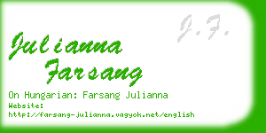 julianna farsang business card